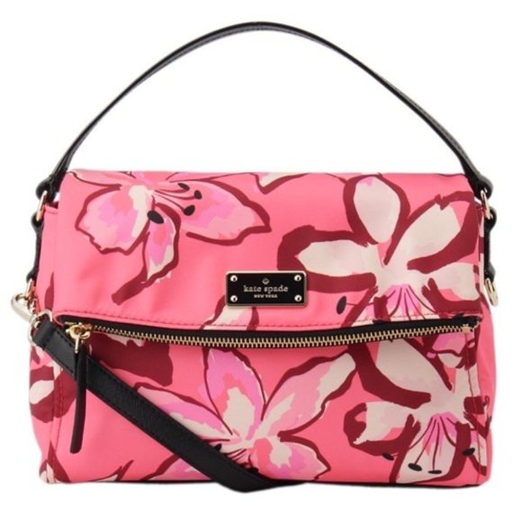 kate spade Handbags - Kate Spade Blake Avenue Printed Pink Floral Miri crossbody nylon purse